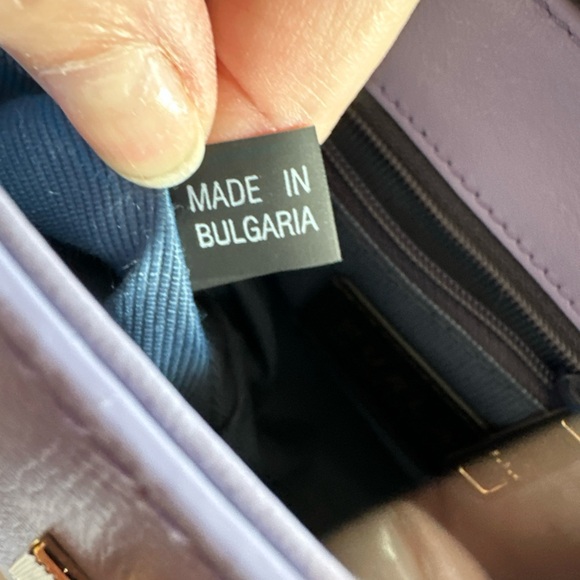 FURLA 1927 Top Handle Mini Lilac Purple Shoulder Bag preowned - Picture 12 of 14